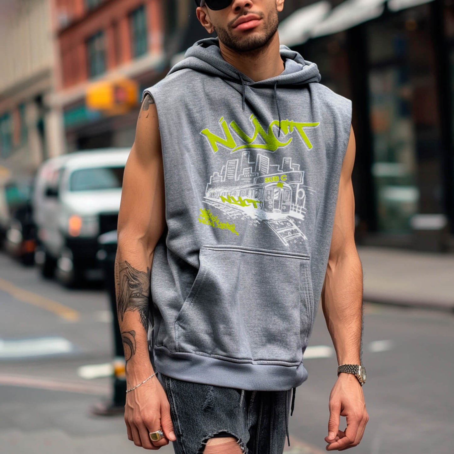 Classic NYCT Sleeveless Hoodie